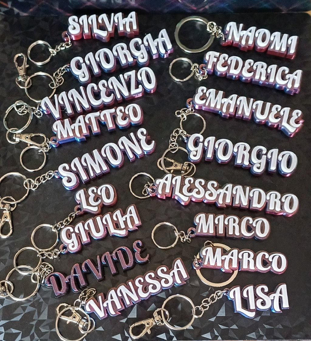 PORTACHIAVI NOMI 3D