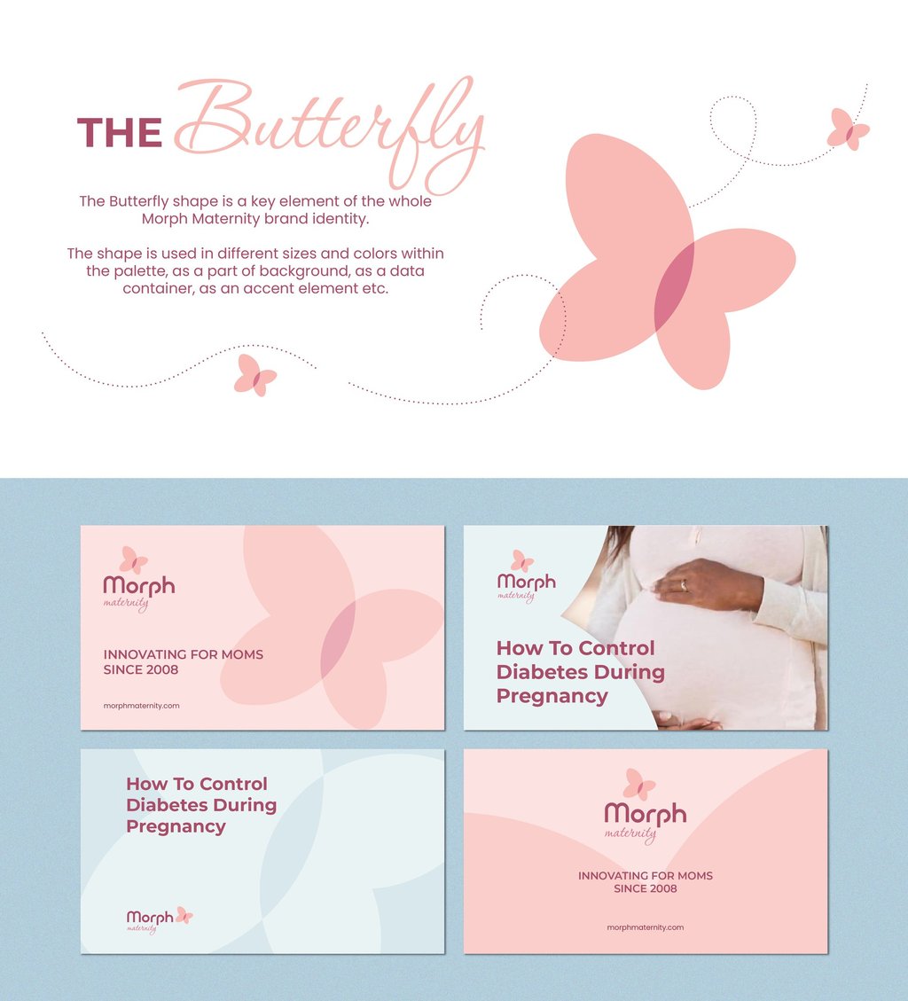 Pregnancy care brand identity logo, colors, icon