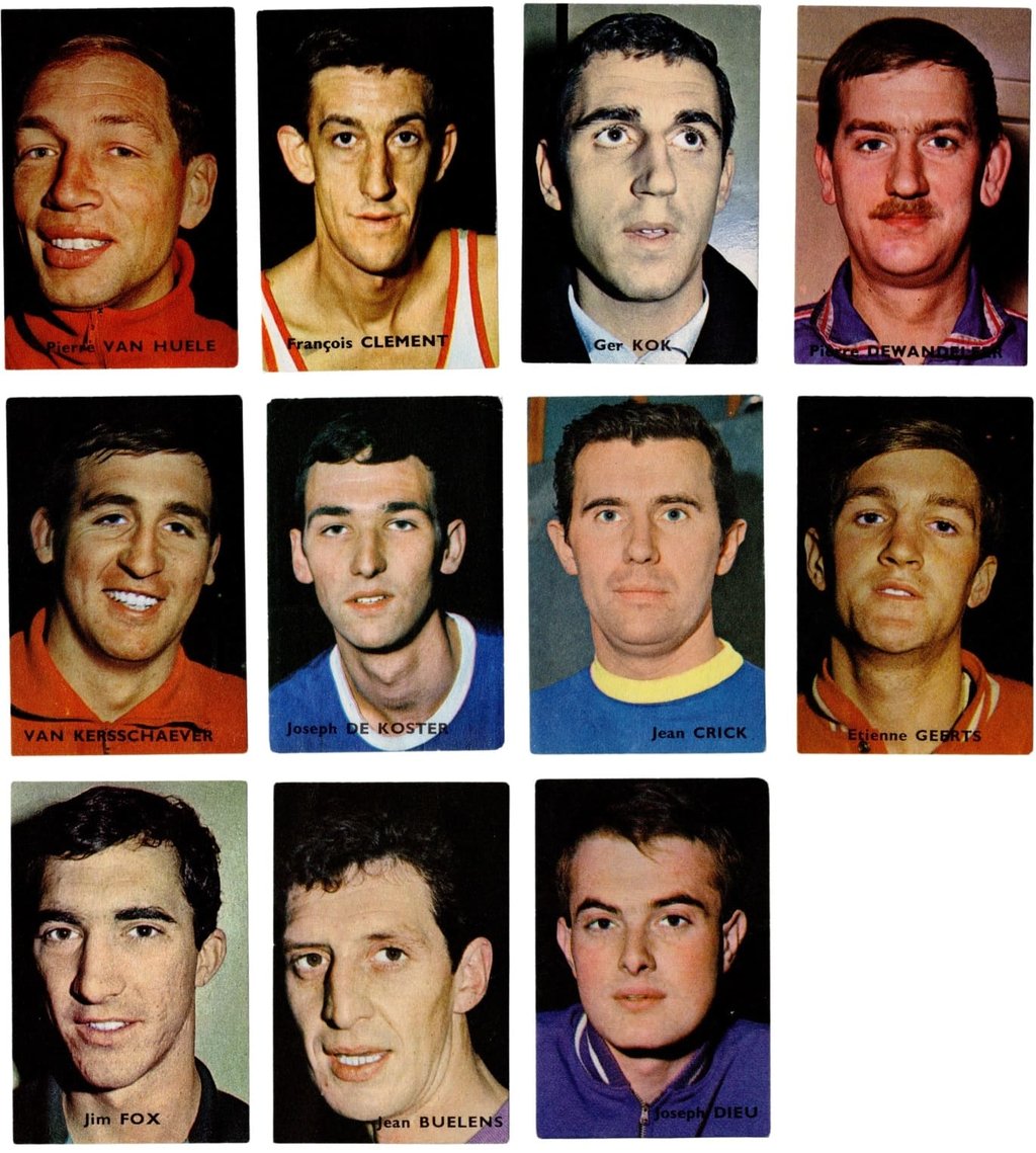 Vintage Belgian Basketball Chromos Sticker Cards