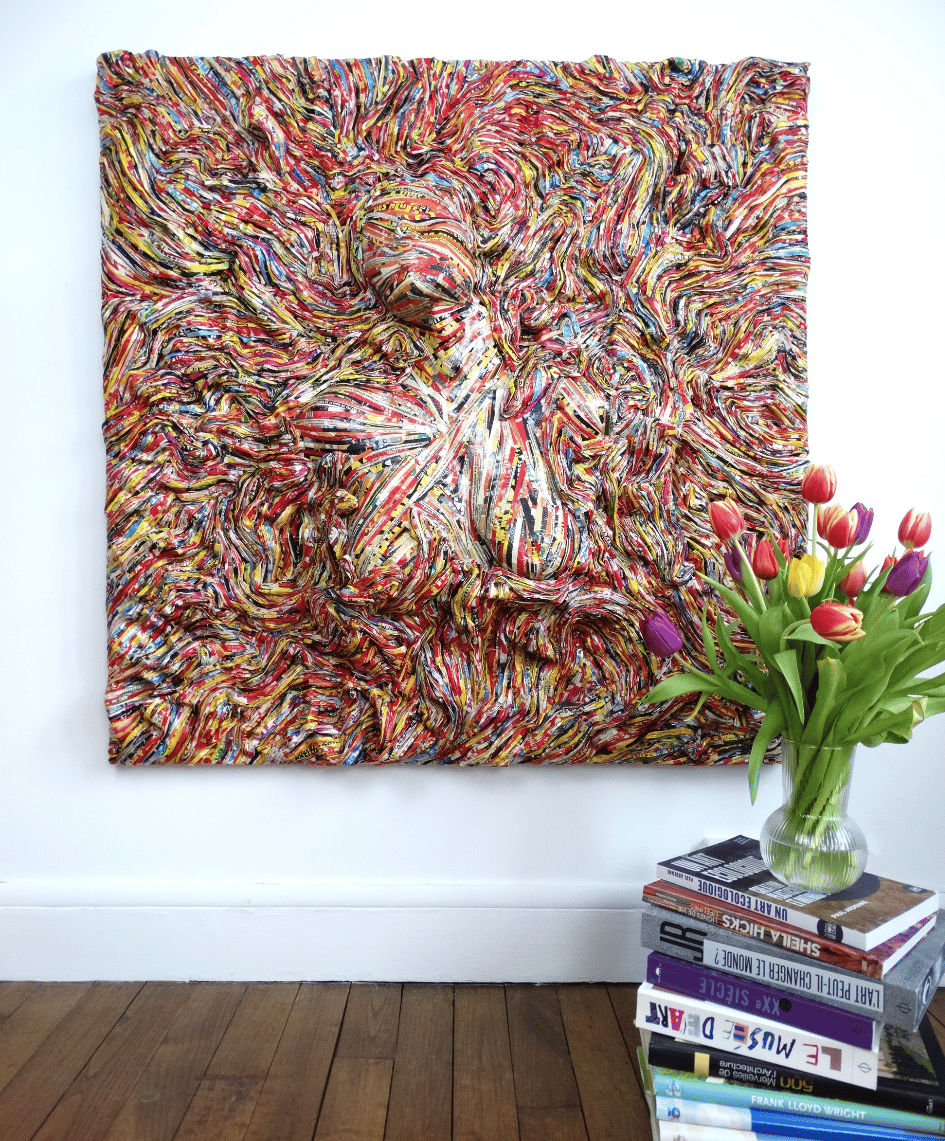 tableau mural en papier recyclé Hélène Siellez