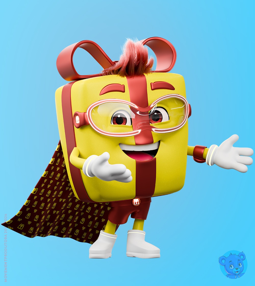 mascote 3D personagem 3D