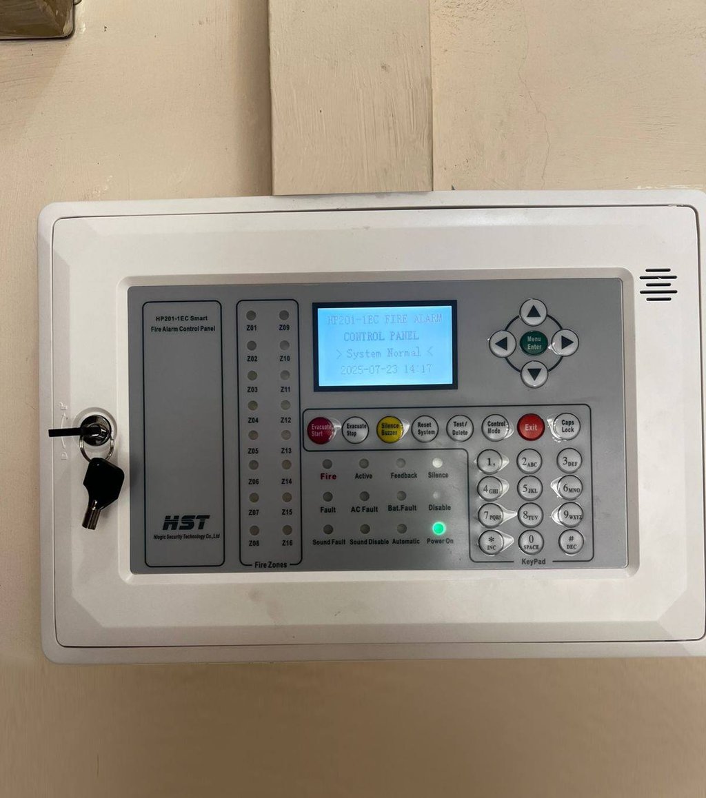 مشروع انذار حريق مقر ادارى رئاسة حى المعصرة