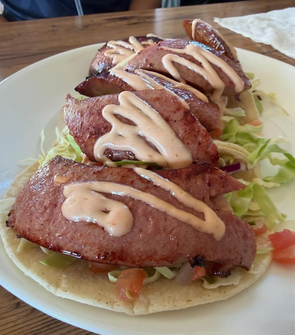 Las Brasas Costa Rican restaurant Gallo de Salchichón - sausage tacos