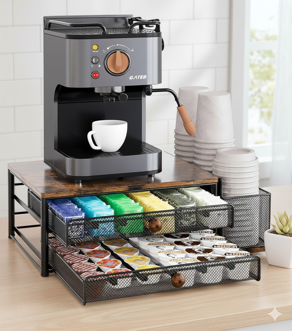 Coffee station organizer