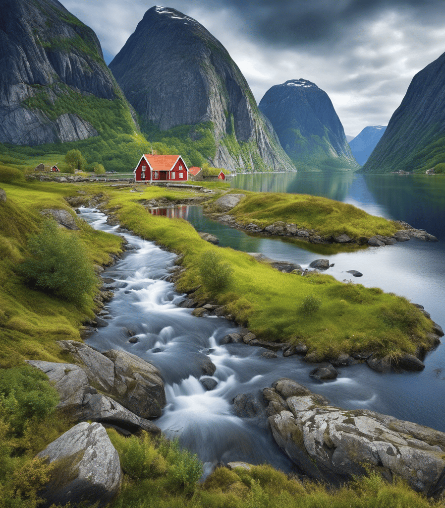 a red house in norway