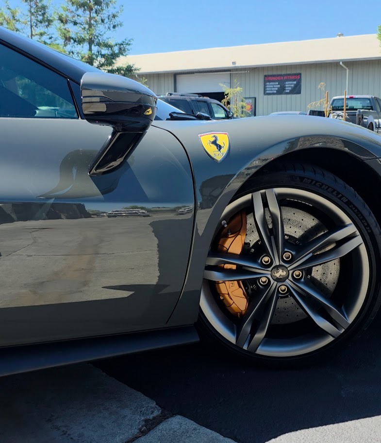 Ferrari 296 GTB Full Gloss PPF, Ceramic Coating & Window Tint installed by Bluemax Tint in Livermore
