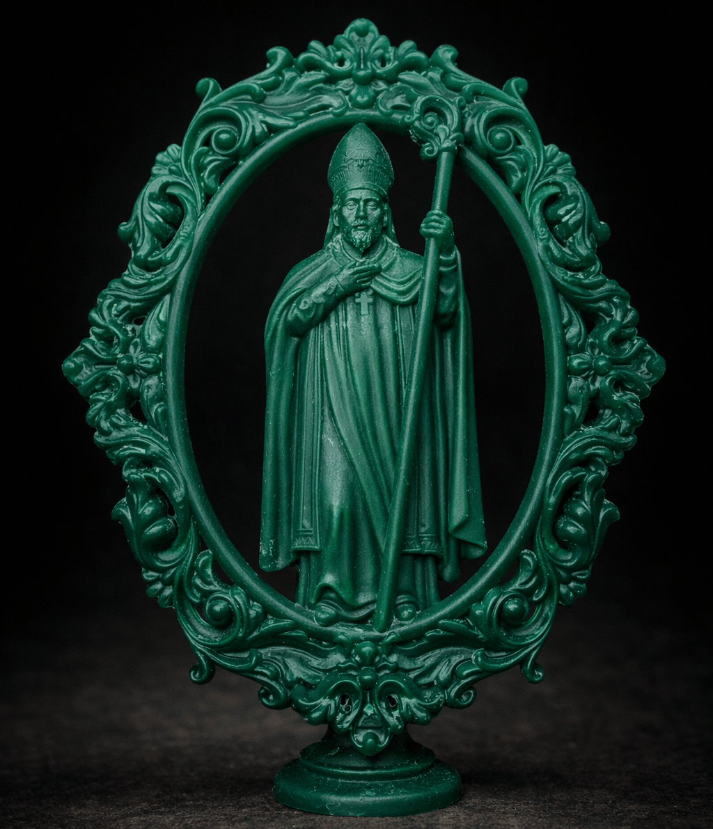 cera de prototipo para medalla de San Blas