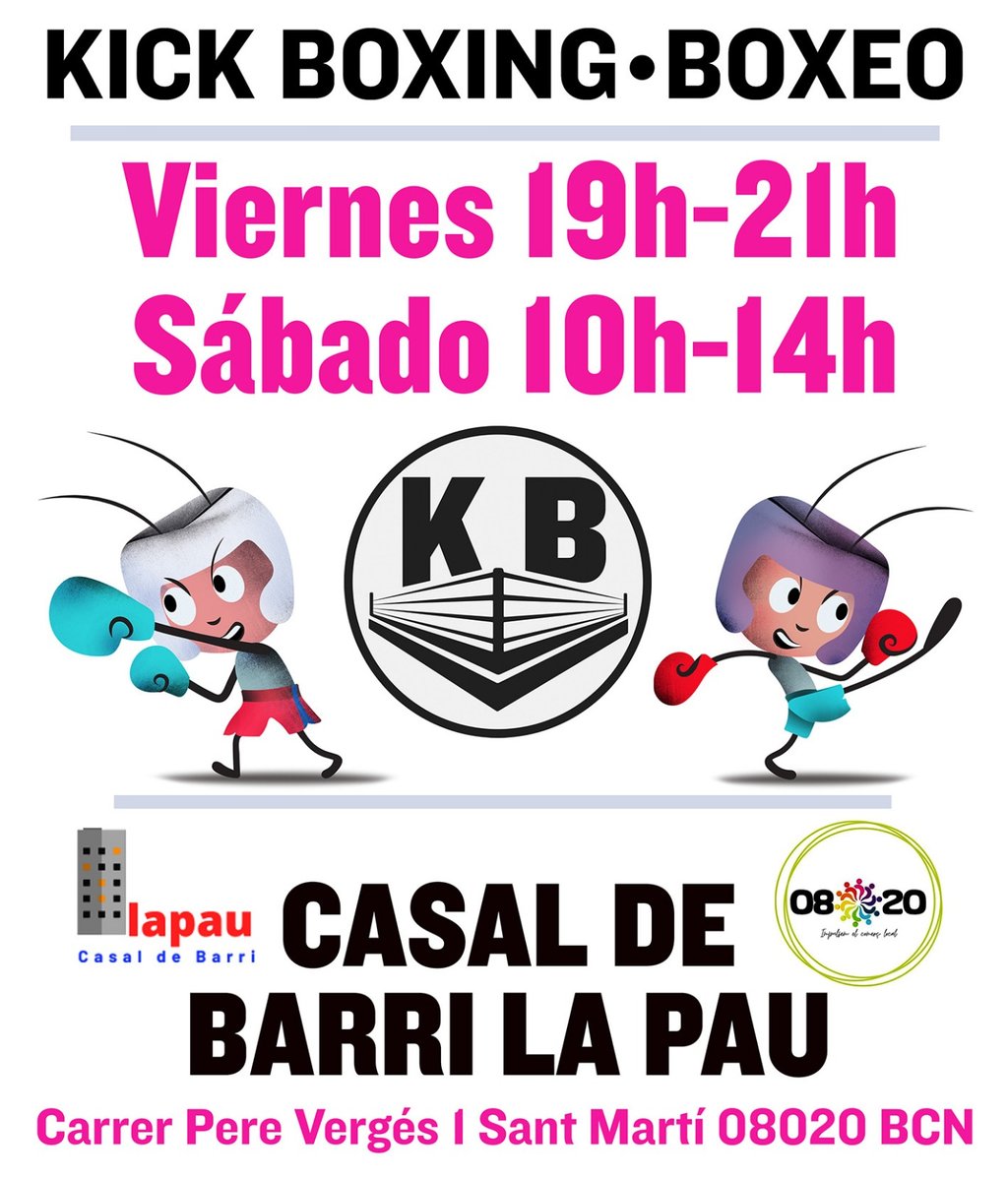 Cartel KickBoxing-Boxeo Kaizendo, viernes y sábados