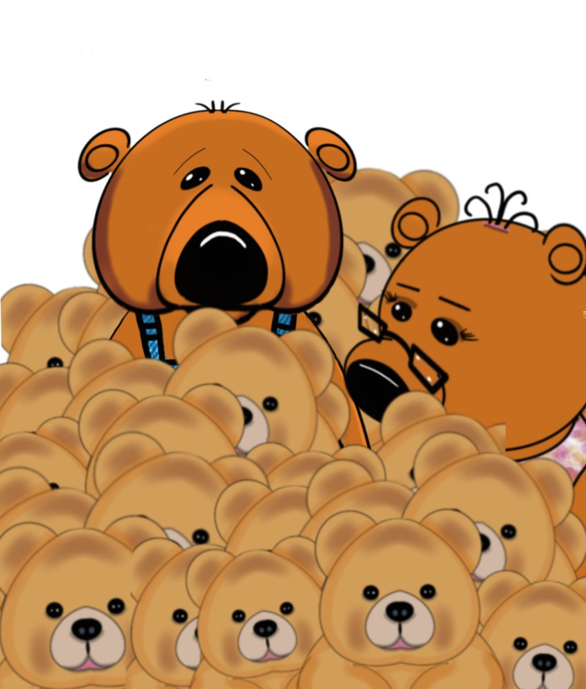 too many teddies for these 2 bears