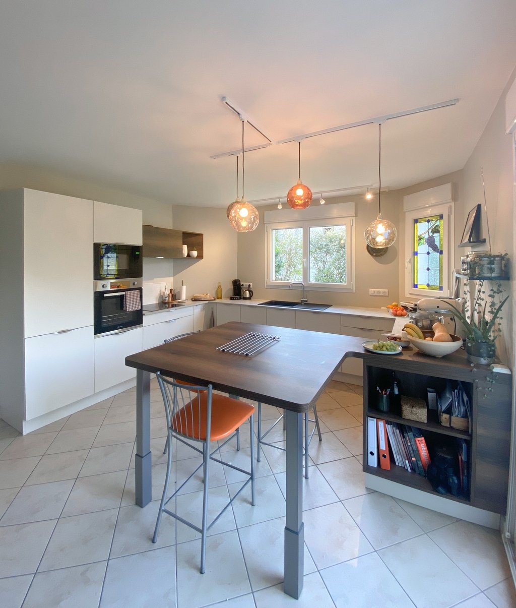 Rénovation cuisine séjour Besançon - aménagement intérieur moderne - Projet Fresnel