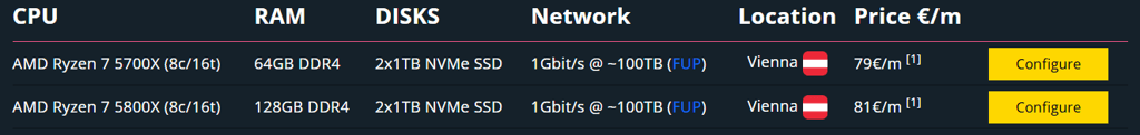 evolushost amd ryzen servers