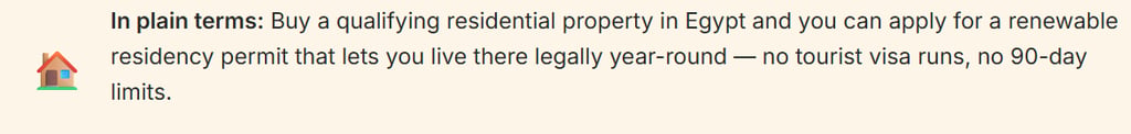 UK tax on Egyptian property