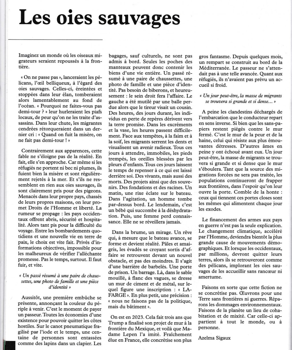 article les oies sauvages monde libertaire