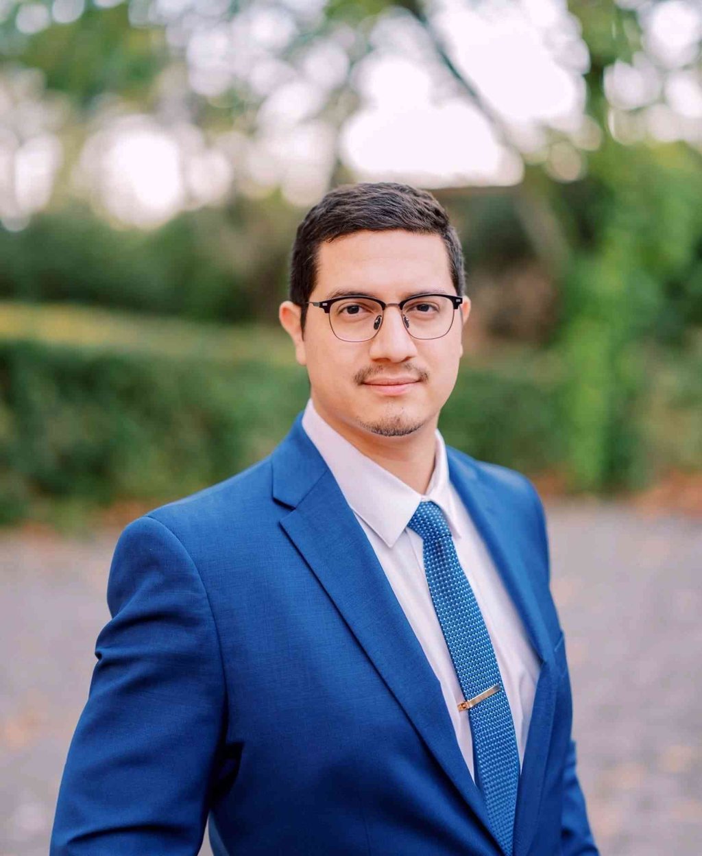 Fidel in a blue suit