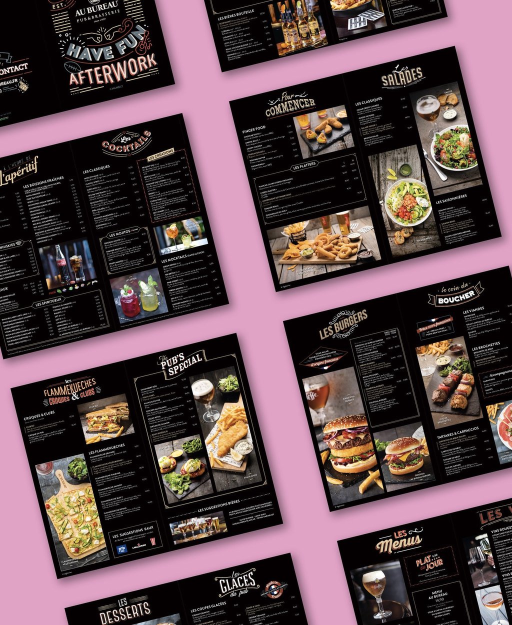 Print, Carte de restaurant - Au Bureau