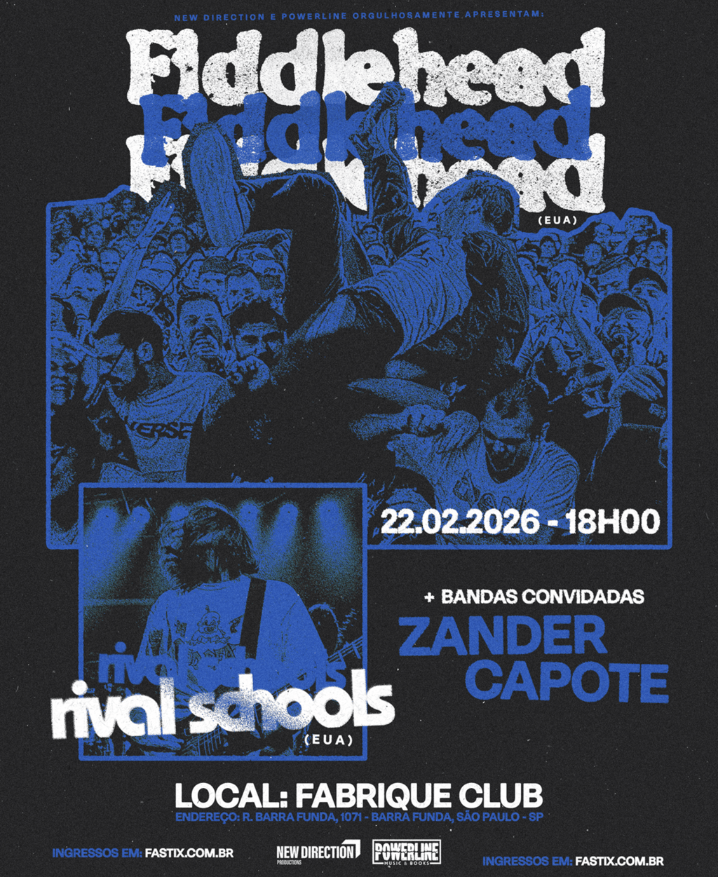 Zander e Capote se juntam a Fiddlehead e Rival Schools para domingo histórico em SP