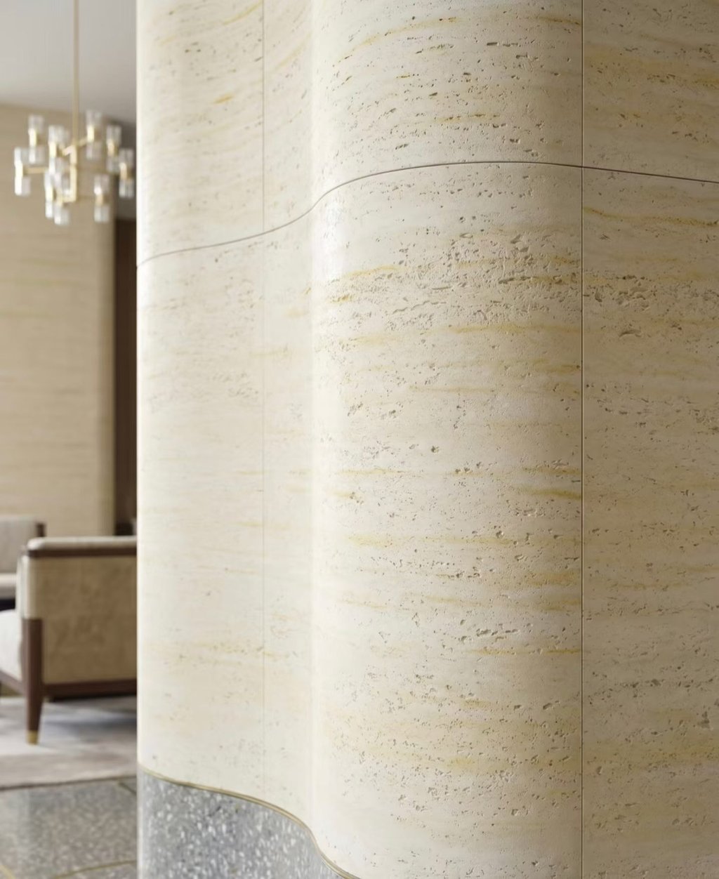 Bestone Materials large-format flexible stone panels for seamless architectural facades