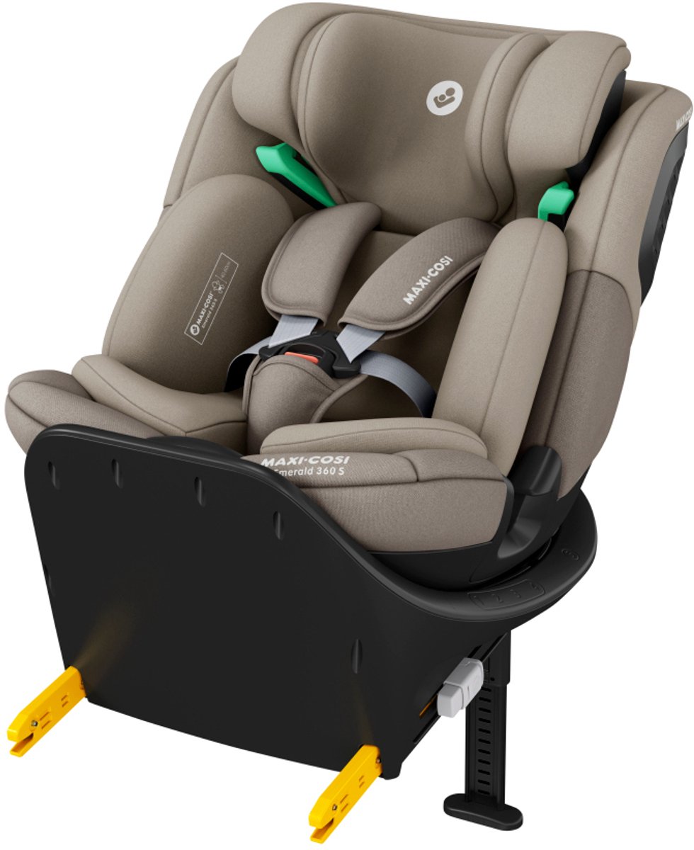 Veilig baby autostoeltje met zijwaartse bescherming en ergonomische handgreep.