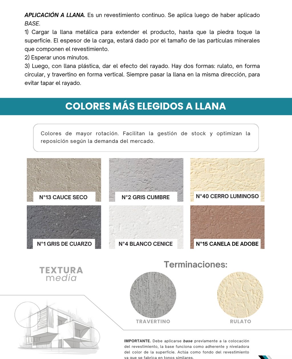 Ficha Tecnica Revestimiento Texturado A llana COLOCACION