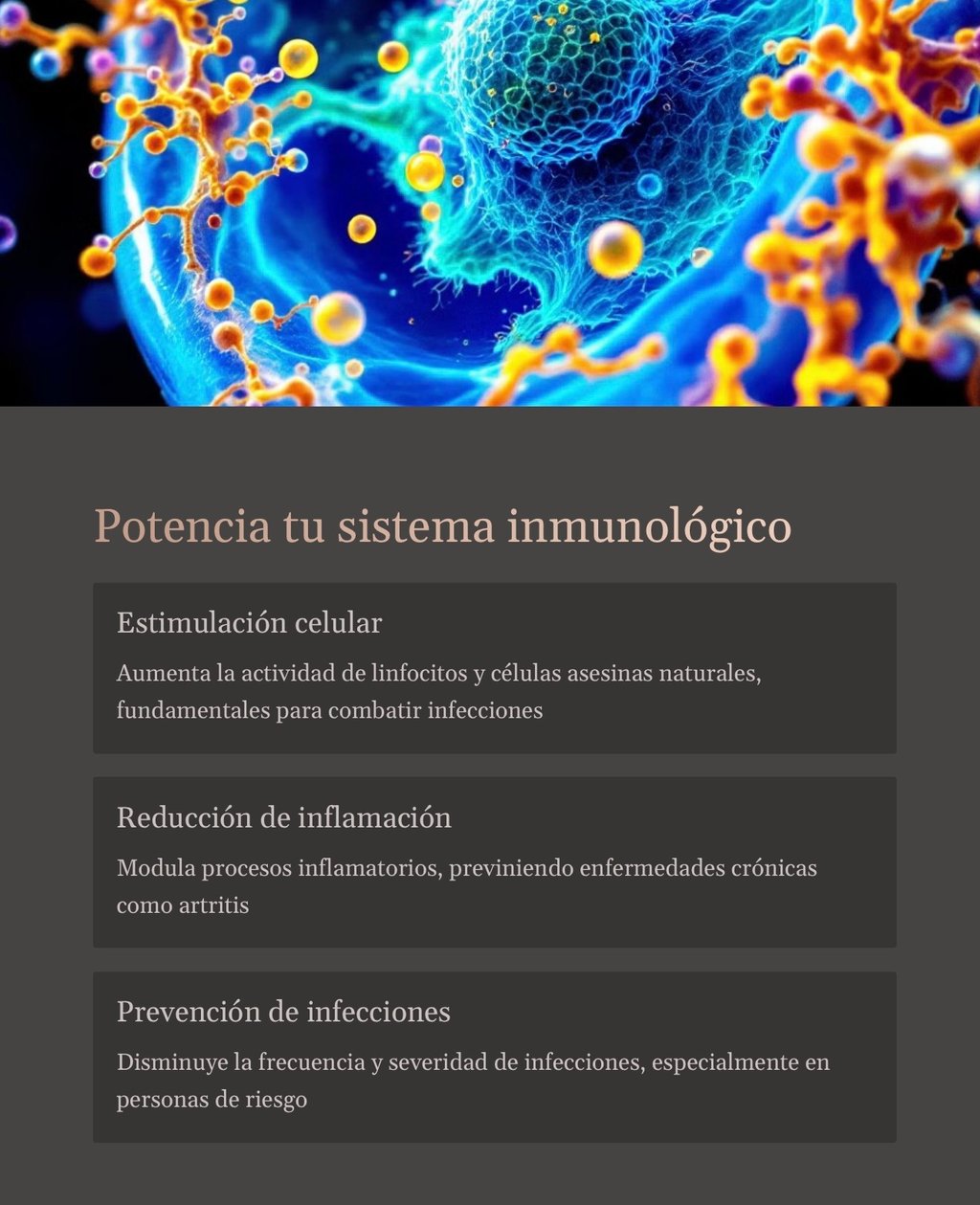 Potencia el sistema inmunológico