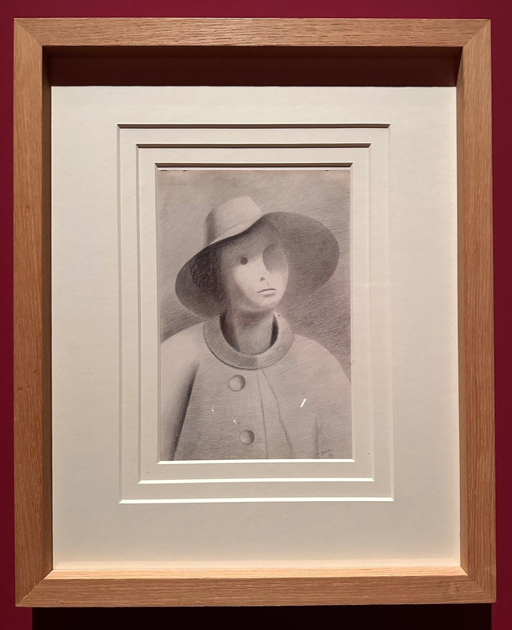 Woman with hat (Self Portrait?), 1917, pencil on paper ©LS