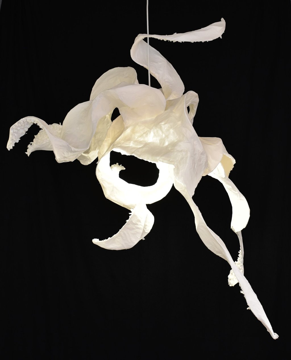 paper octopus Sète sculpture pendant light