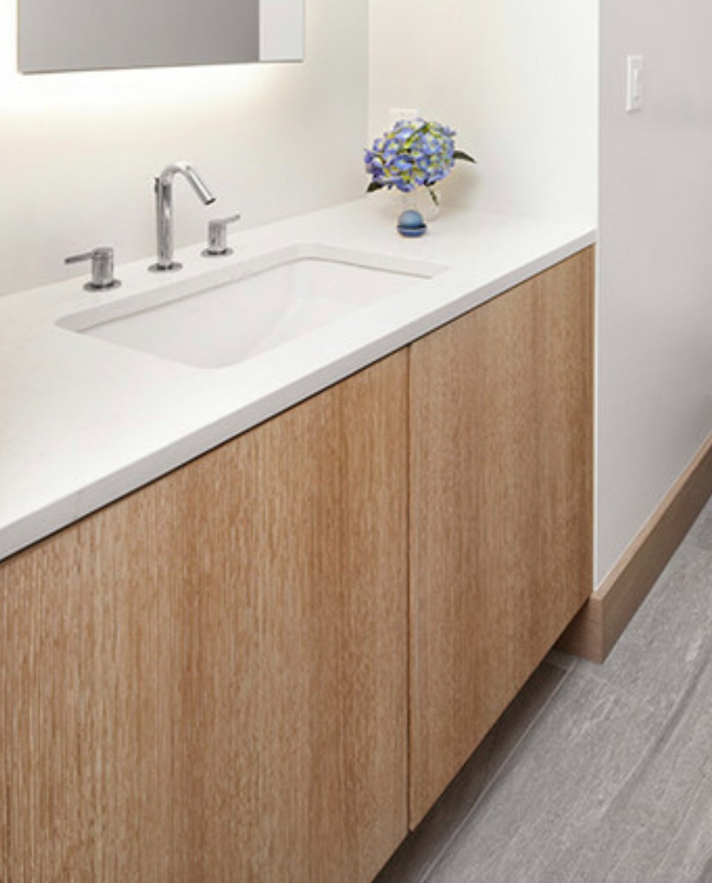 Beautifully finished bathroom vanity