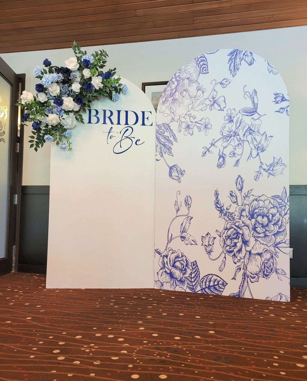 a bride to be bridal shower backdrop