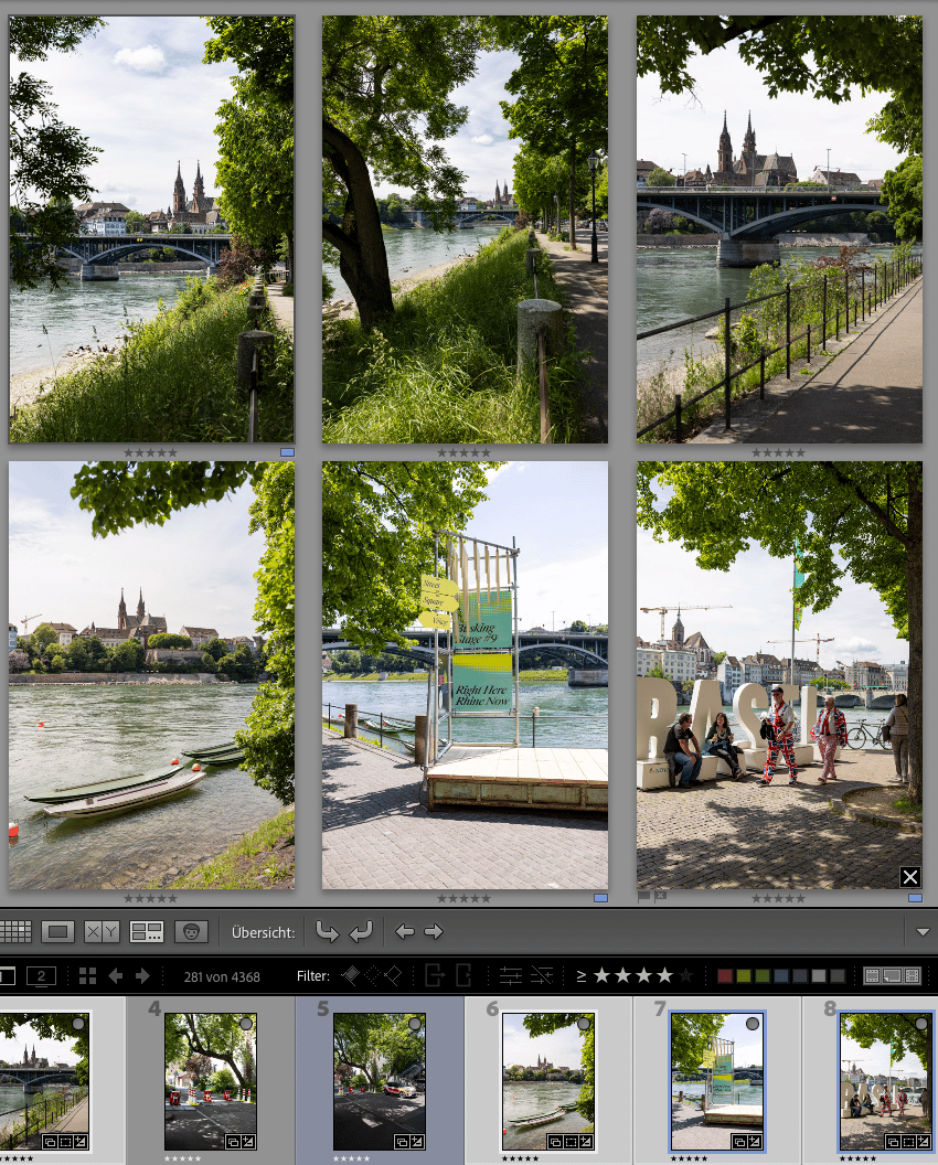 Bildansicht mit Basel-Motiv im Programmfenster – Beispiel aus dem Kurs Datenbankhandling