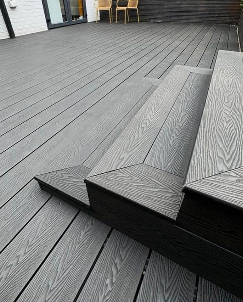 Grey Color Wpc Decking