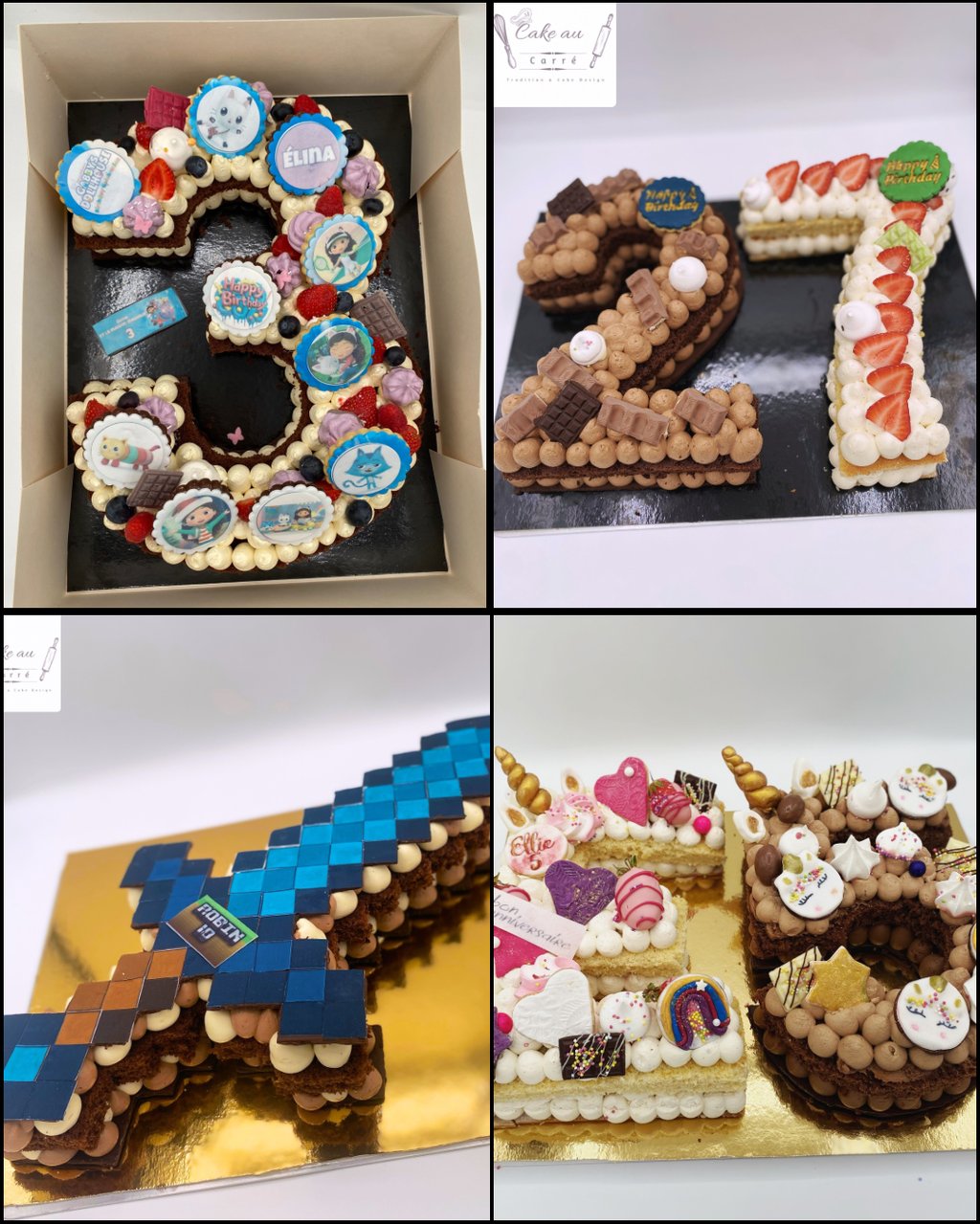 Dhape cake epée , number cake E et 5