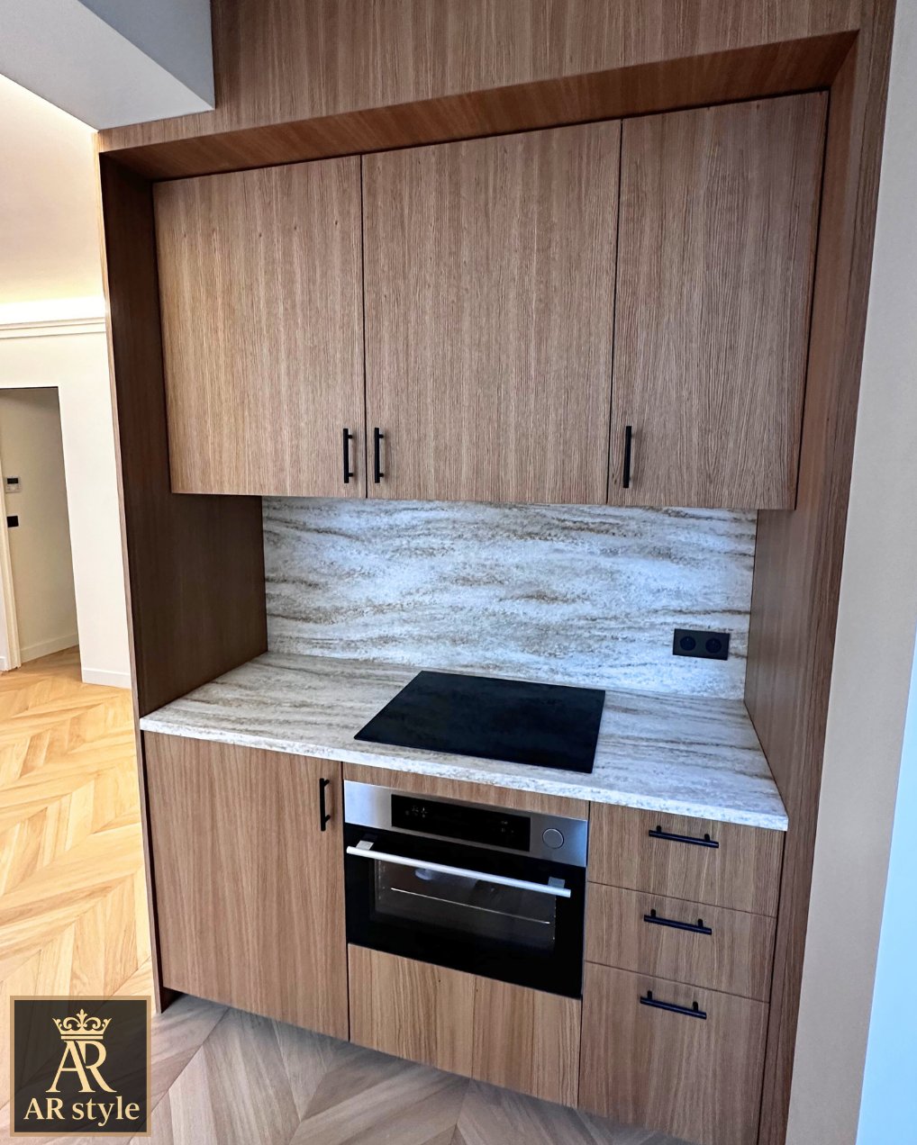 cuisine équipée en bois-ar style