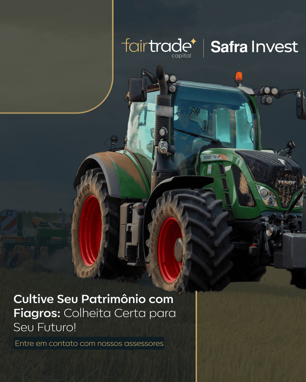 a tractor with a tractor on the front of it