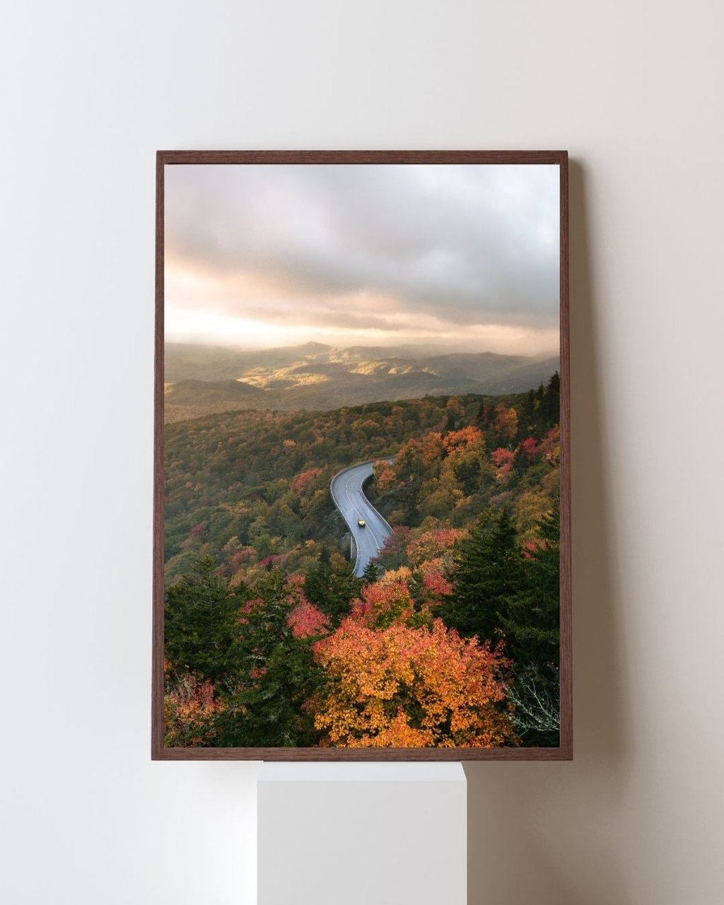 Framed landscape print from Nate Bowery Photography of the Linn Cove Viaduct on Blue Ridge Parkway