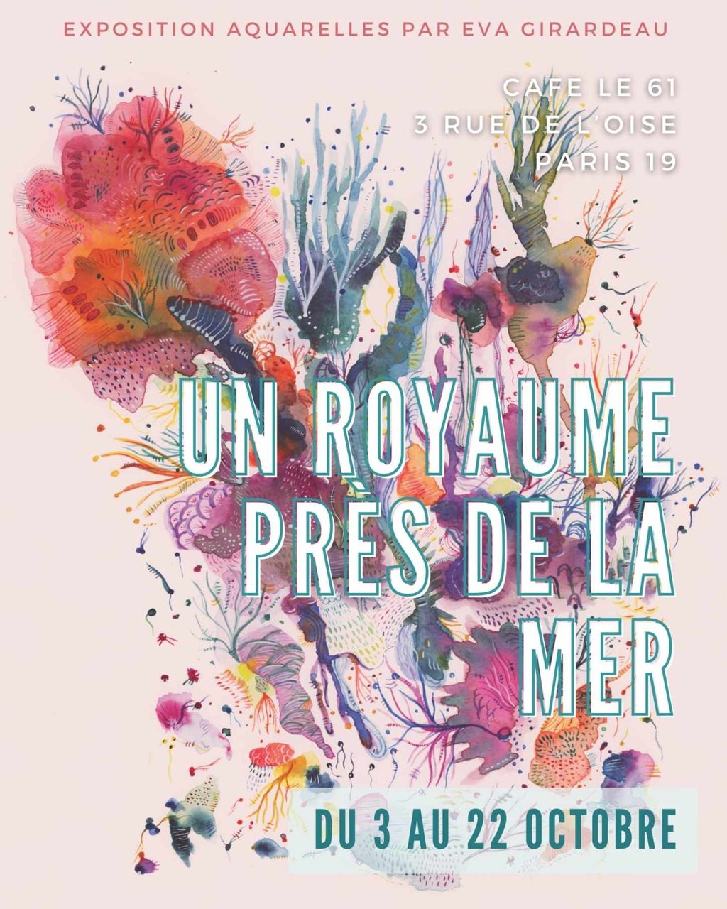 affiche d'exposition d'aquarelle