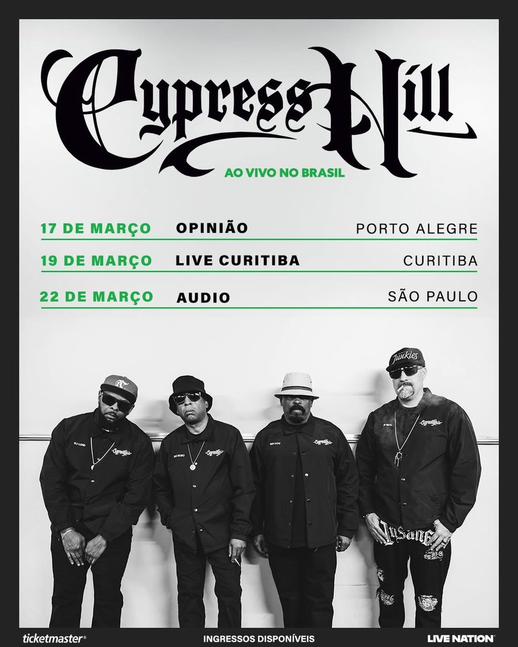 Insane in the Brain! Cypress Hill anuncia show em São Paulo para março