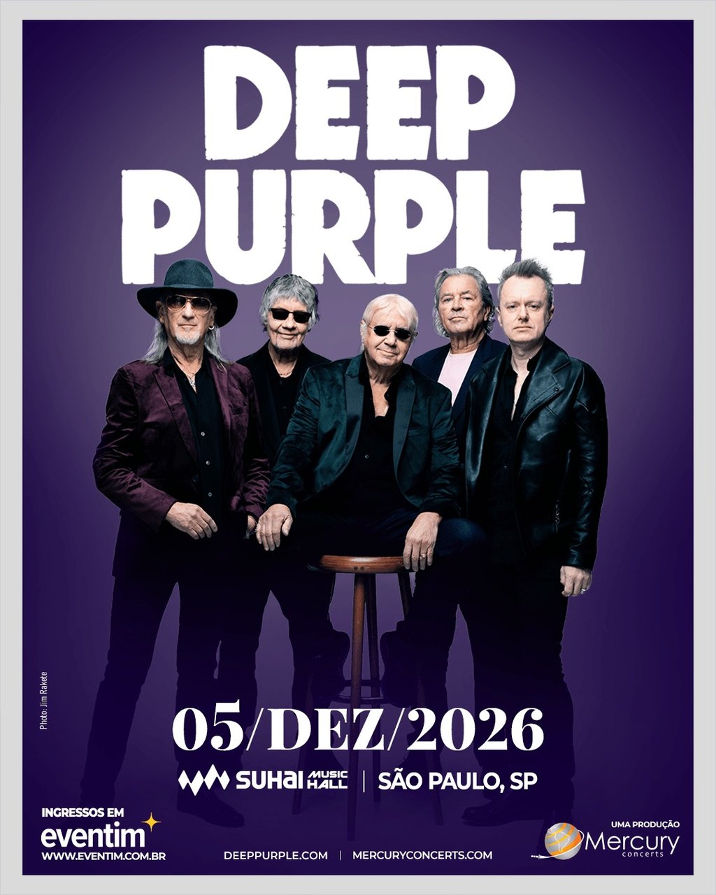 Ian Gillan e Deep Purple trazem toda a energia do hard rock clássico para o Suhai Music Hall
