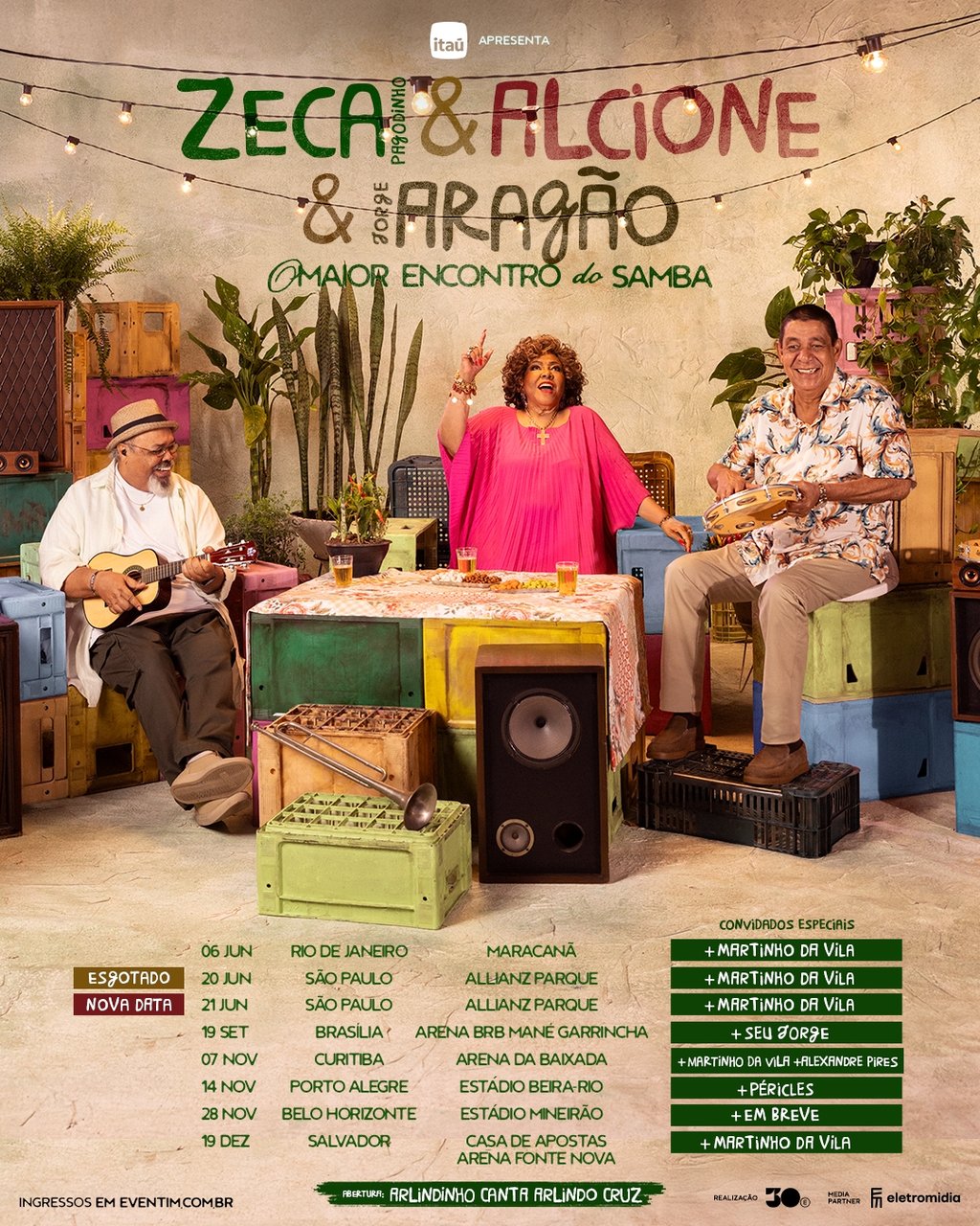 O Samba Pede Passagem: Zeca Pagodinho, Alcione e Jorge Aragão revelam bastidores da turnê histórica