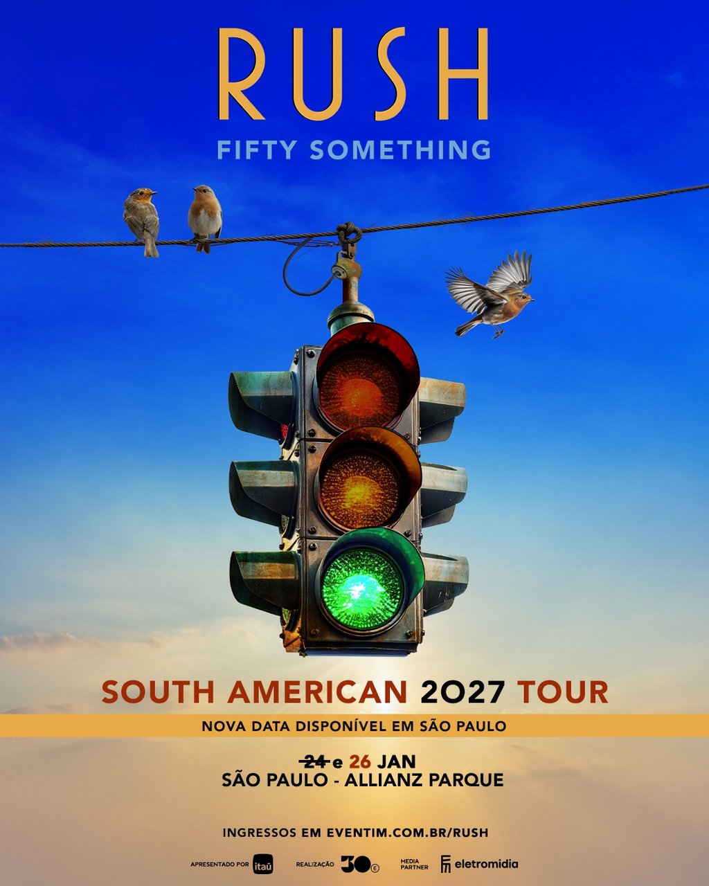 Rush esgota ingressos da turnê Fifty Something em São Paulo e 30e anuncia data extra no Allianz Parq