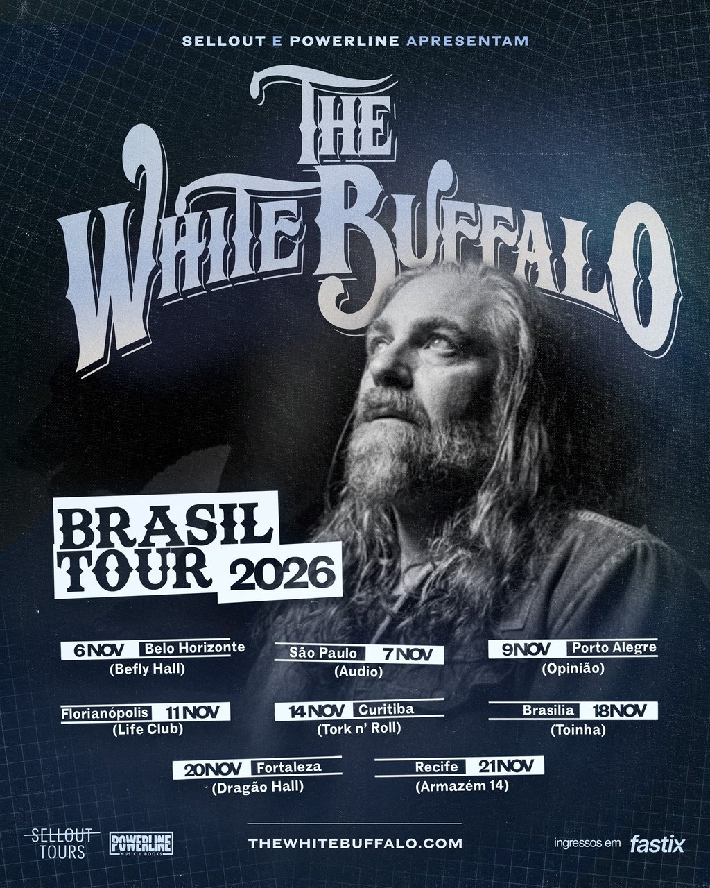 The White Buffalo anuncia retorno triunfal ao Brasil com turnê por 8 cidades em 2026