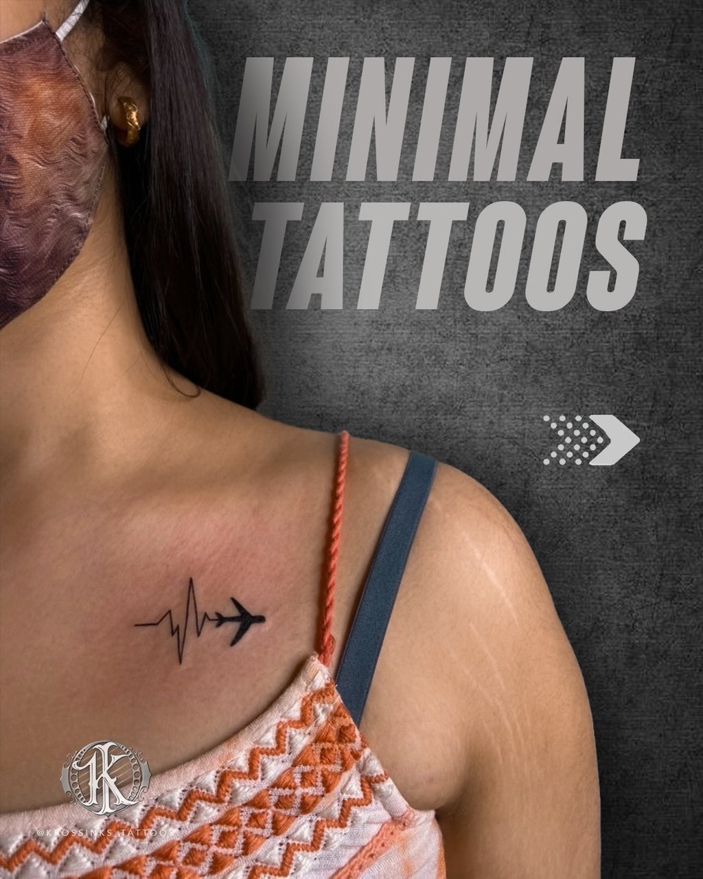 Minimal tattoo design with clean lines by professional tattoo artist in Navi Mumbai