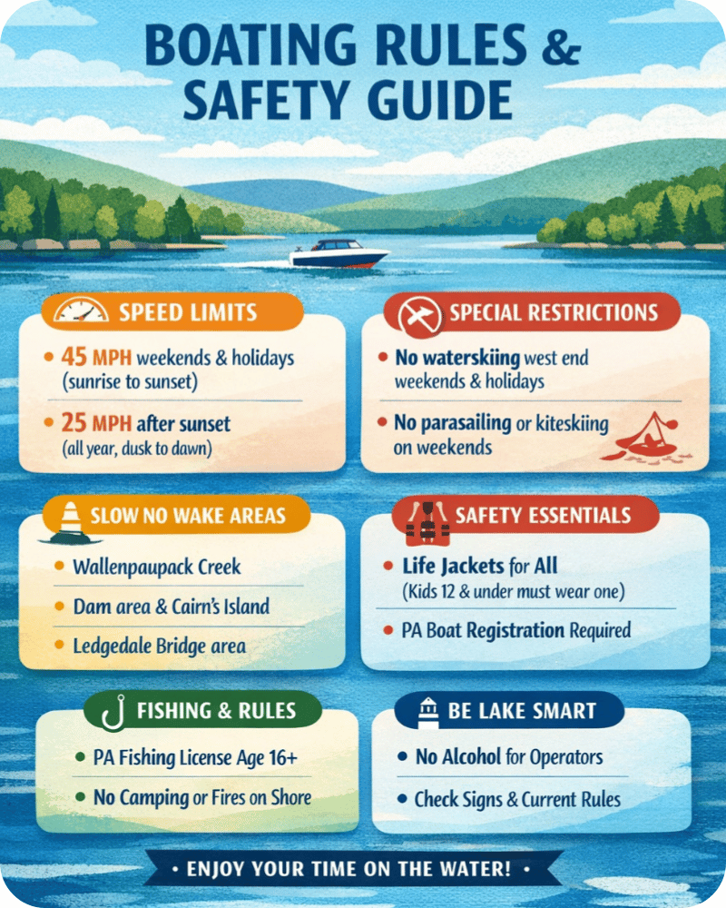 boating and safety rules overview for lake wallenpaupack