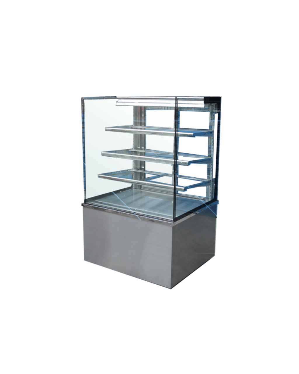 Square Cake Display ตู้โชว์เค้ก กระจกสี่เหลี่ยม Stainless Steel