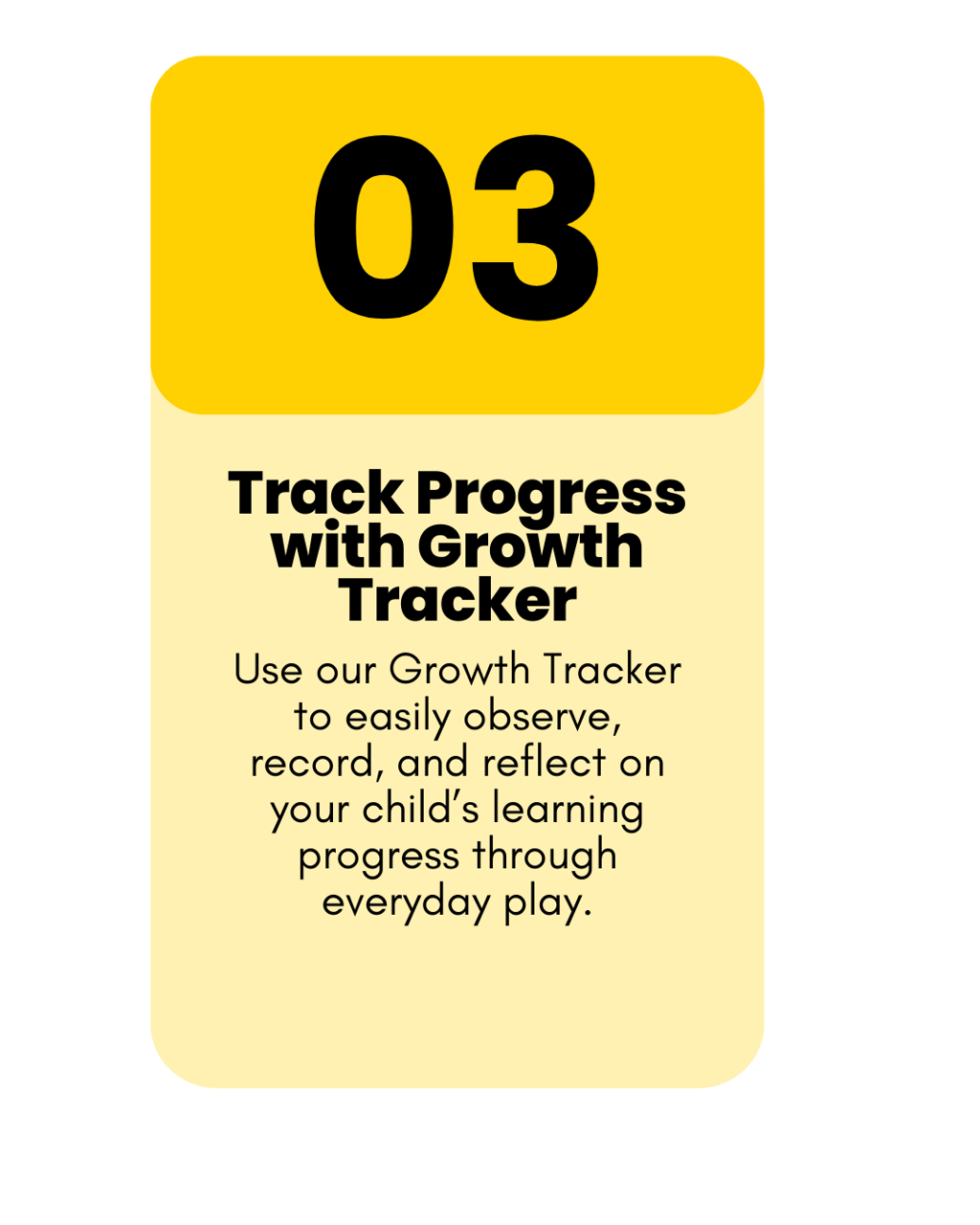 SPARKI Growth Tracker showing parents how to record and monitor their child’s learning milestones