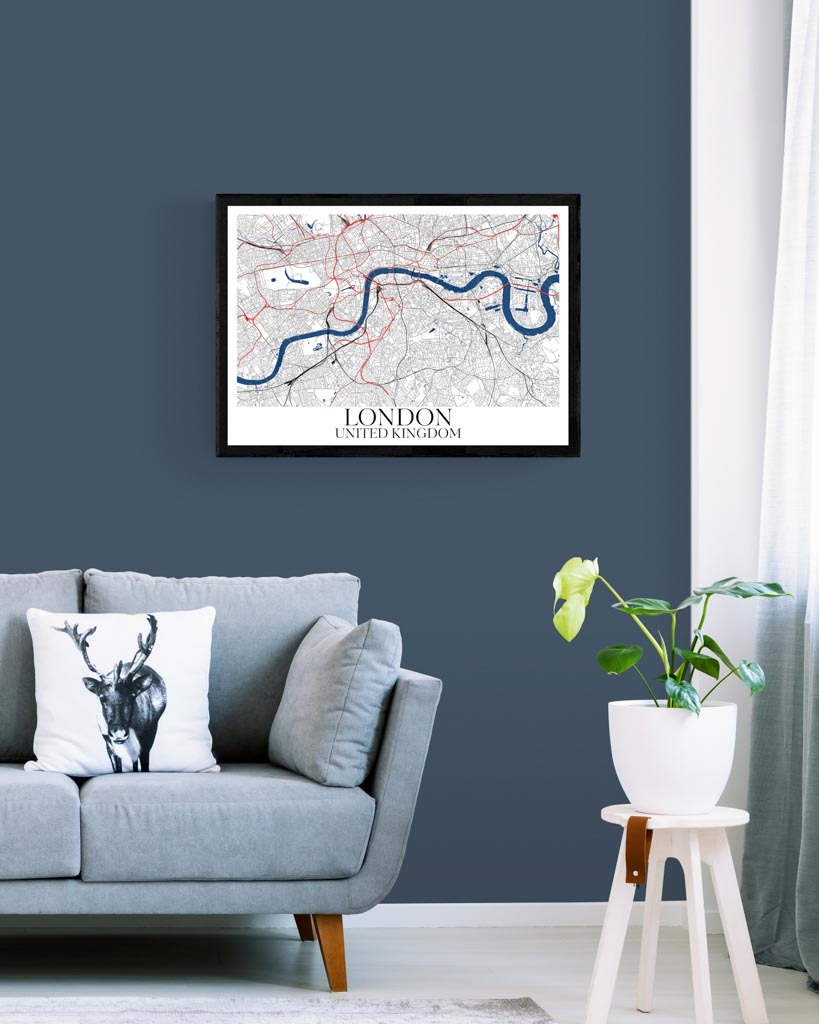 London Map Poster Living Room