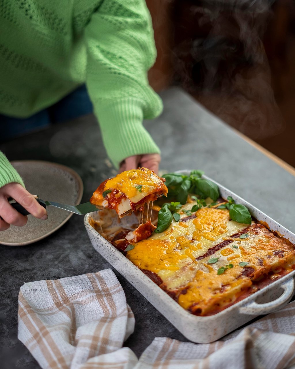 Baked pasta dish restaurant food photography in London - Fred Art Studio