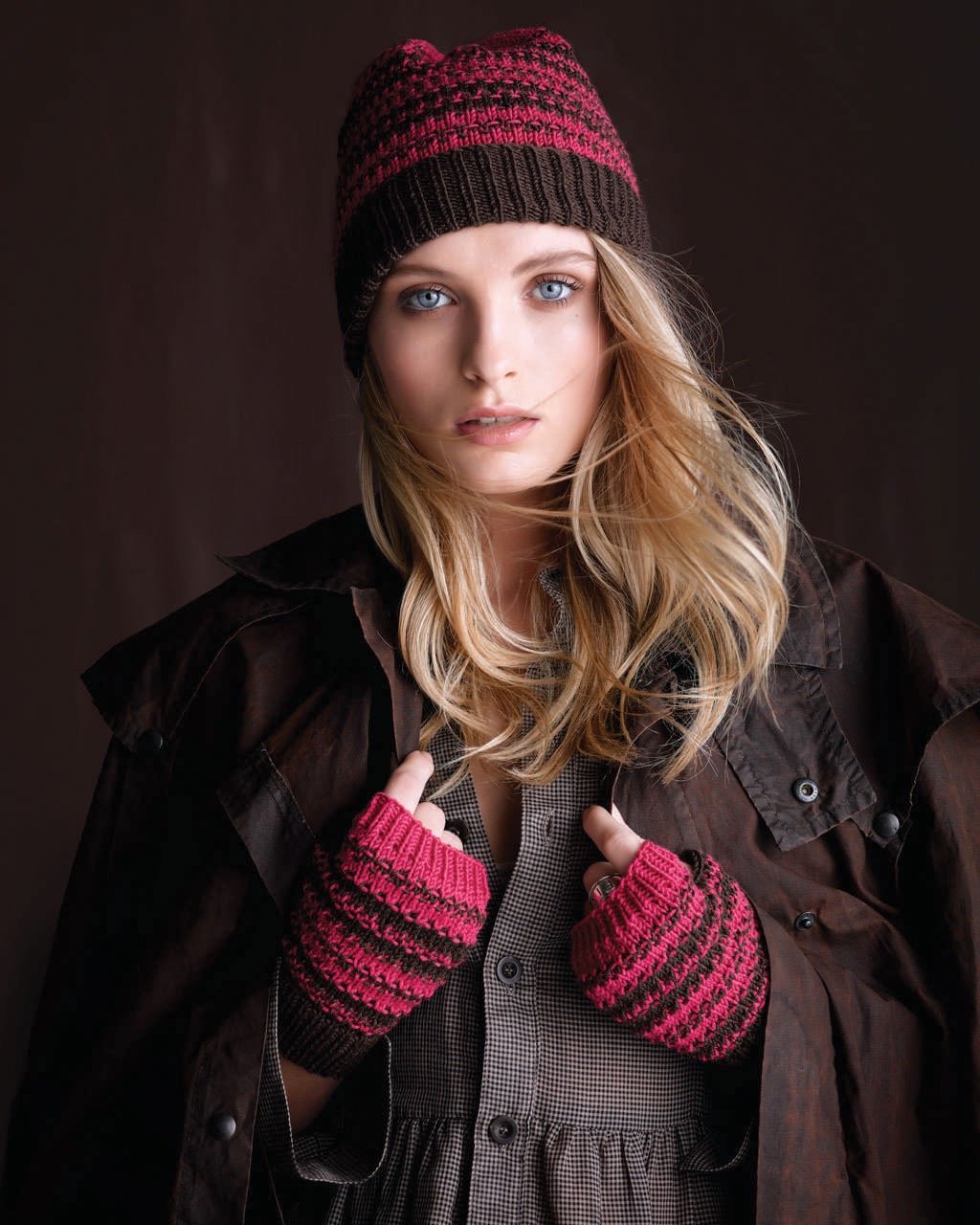Slip Stitch Beanie & Mittens - Australian Superfine Merino (ACS)