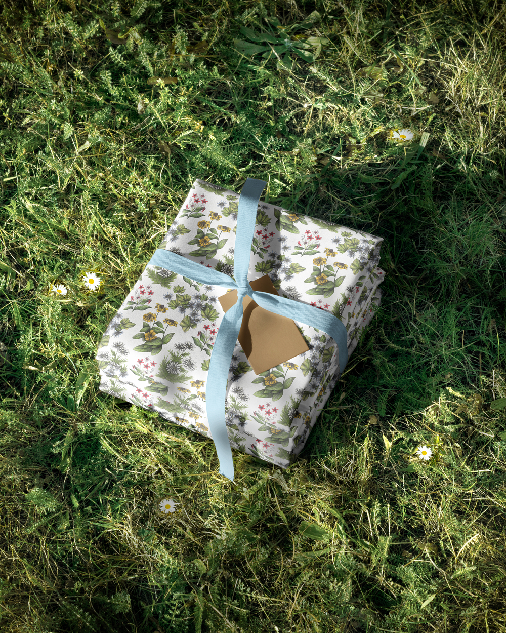 Hand-drawn botanical pattern fabric stack