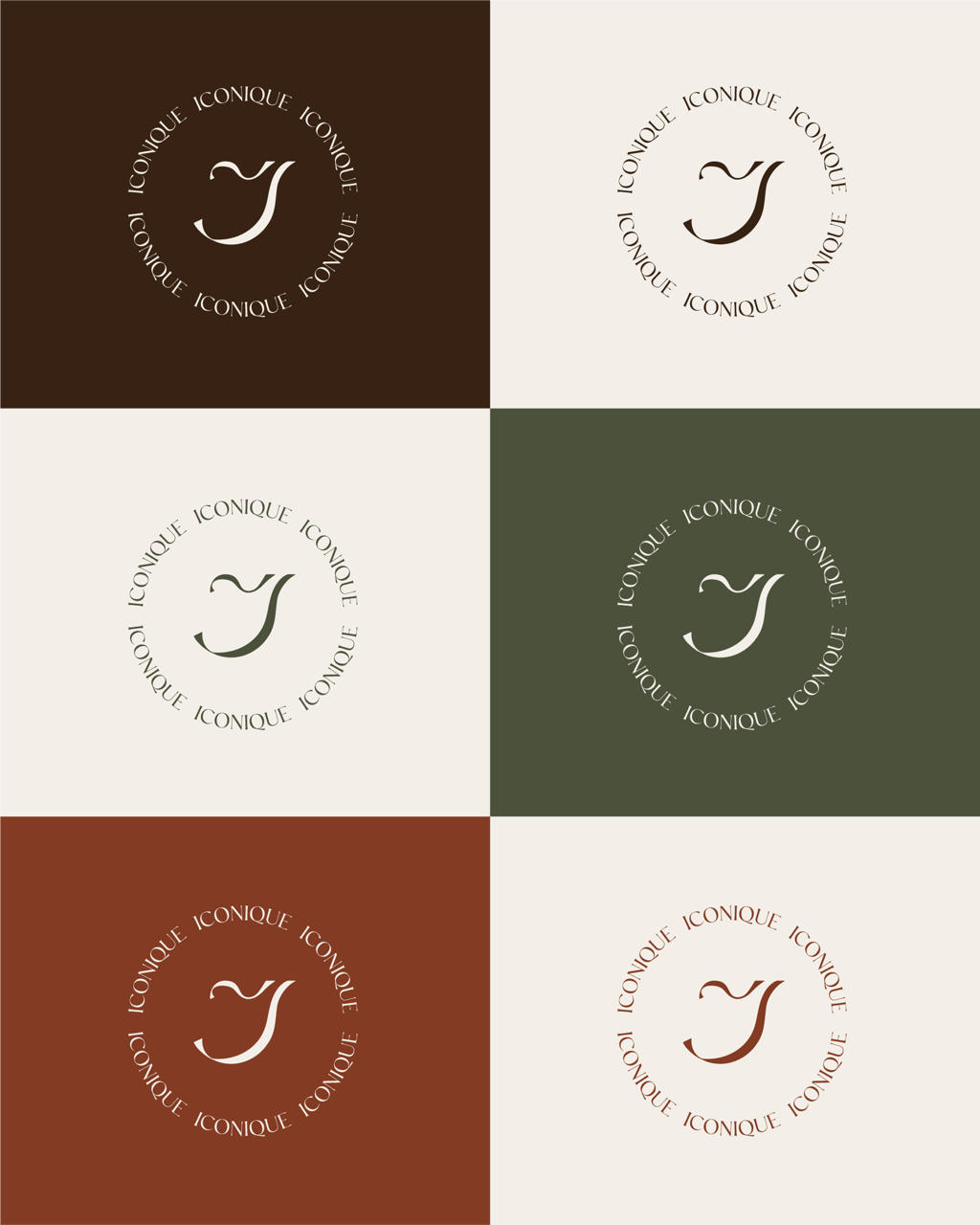Logo circulaire pour Iconique, boutique d'ameublement de luxe à La Baule