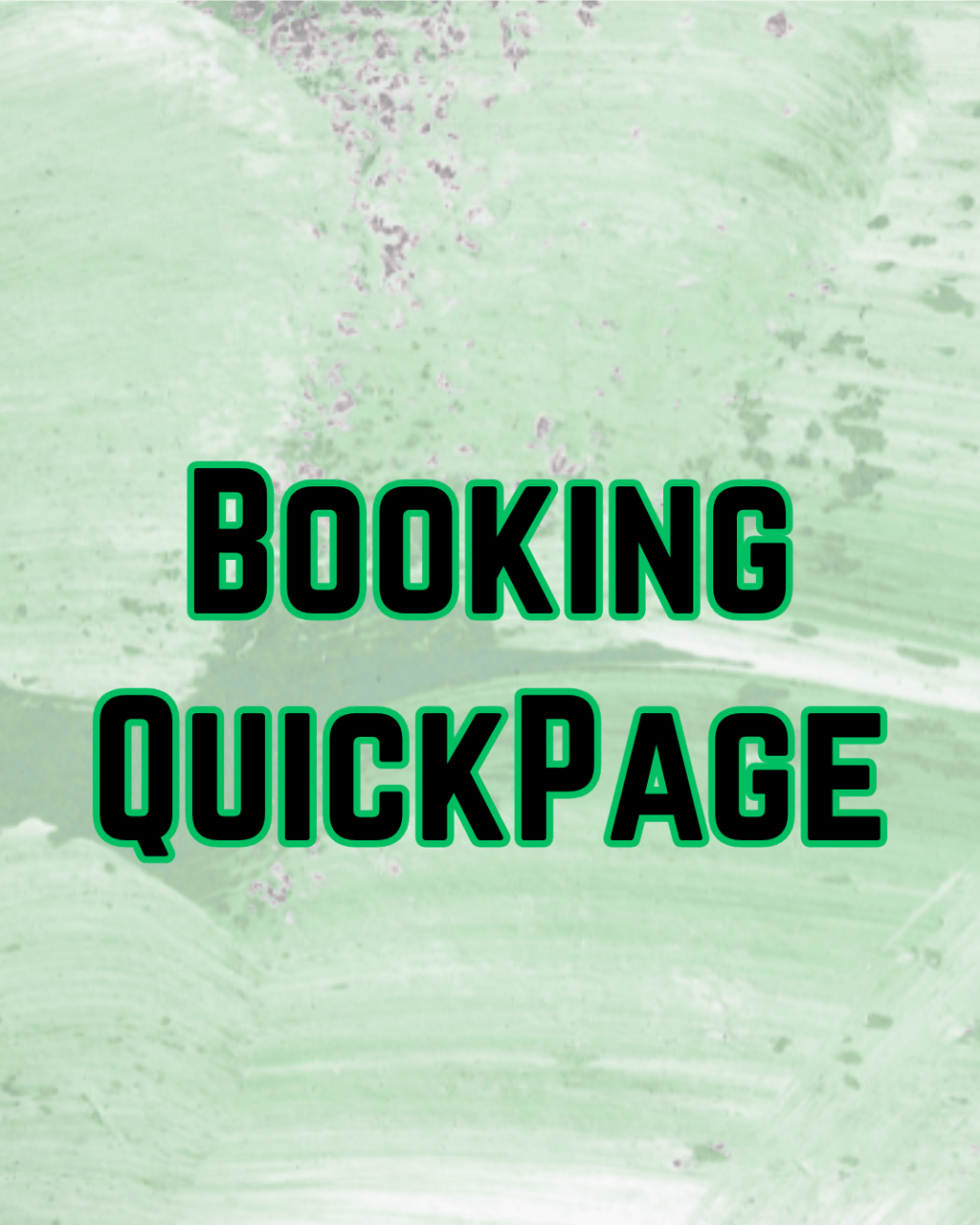 Start Booking QuickPage build